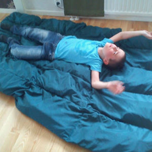 Kúludýna Junior við blandaðum kúlum